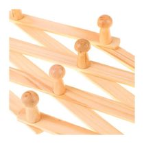 Gancho Parede Retratil Madeira 32cm (1un)