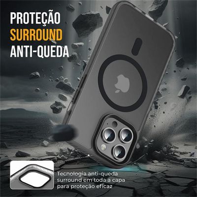 Capa Magsafe Pro Para Iphone 16 Plus - Preta - Gshield