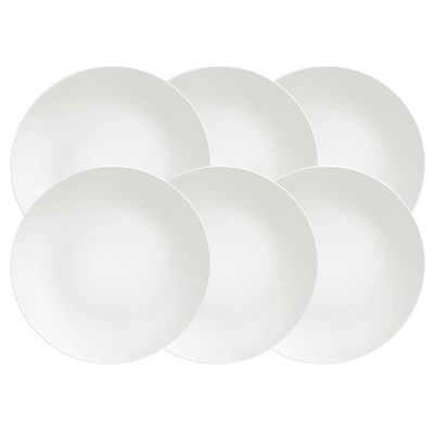 Conjunto com 6 Pratos Rasos Tramontina Sophia em Porcelana 28 cm - Branco