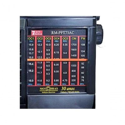 Rádio Portátil Motobras Rm-pft73ac 7 Faixas Preto