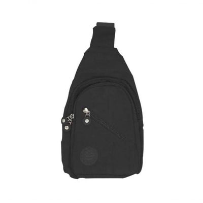 Bolsa Mochila Bag Pochete Transversal Alça única Ajustável Preto