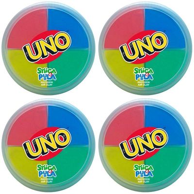 4x Stiica E Pula Massinha Air Clay 20g Uno - Doce Brinquedo