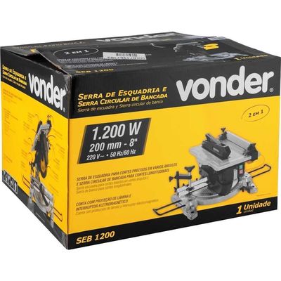 Serra De Esquadria Bancada 2 Em 1 Seb 1200 Vonder 220V