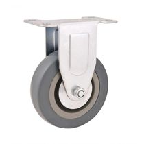 Rodizio Fixo 3 Média 45kg Pvc Borracha Cinza Rf503 Vonder
