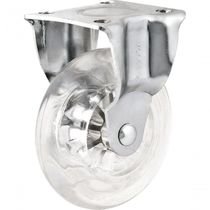 Rodizio Fixo 3" Leve 55kg Poliuretano Transparente - Vonder