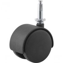 Rodizio Giratório Duplo 60mm 30kg Nylon Pino Cone 8x38mm Rc9