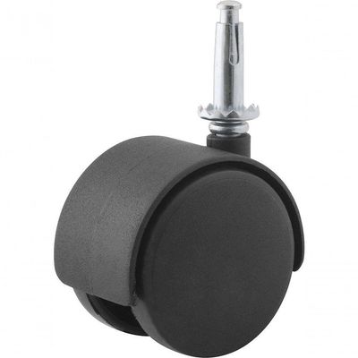 Rodizio Giratório Duplo 60mm 30kg Nylon Pino Cone 8x38mm Rc9
