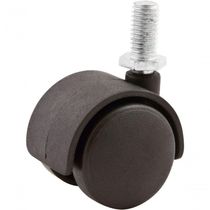 Rodizio Giratório Duplo 60mm 30kg Nylon Pino Rosca 10x15mm R