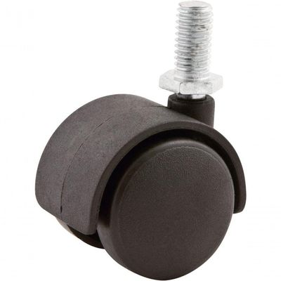 Rodizio Giratório Duplo 60mm 30kg Nylon Pino Rosca 10x15mm R