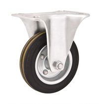 Rodizio Fixo 8" Média 180kg Núcleo Chapa Borr. Preta Vonder