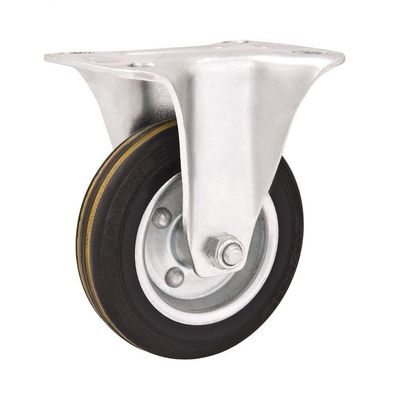 Rodizio Fixo 8" Média 180kg Núcleo Chapa Borr. Preta Vonder