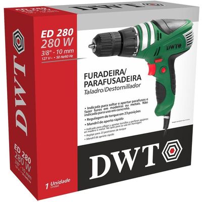 Furadeira-parafusadeira 3-8'' Ed 280 Dwt 110V