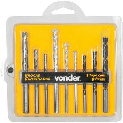 Furadeira De Impacto 1-2 Kit Com 9 Brocas Fiv709 Vonder 110V