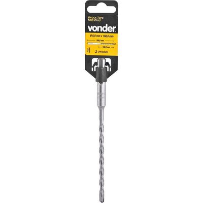 Broca Sds Plus 10,00x150x210mm 2 Cortes - Vonder