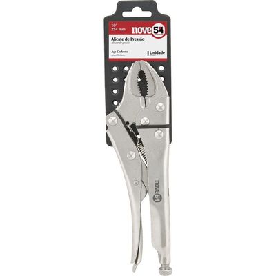 Alicate De Pressão 10 Curvo Aço Carbono Niquelado - Nove54