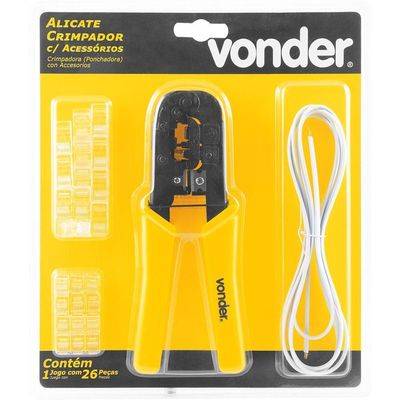 Alicate Crimpador Com Acessórios 26 Peças Vonder