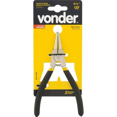 Alicate Para Anéis 6.1-2" 165mm Ext Curvo Vanádio Plast Vonder