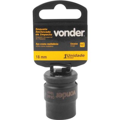 Soquete Sextavado De Impacto Enc 1-2" 18mm Aço Cromo Vonder