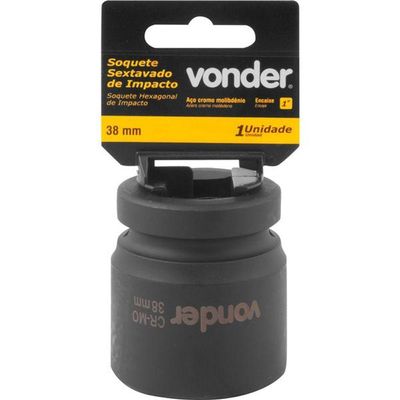 Soquete Sextavado De Impacto 1" 38mm Aço Cromo Vonder