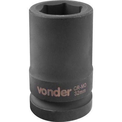 Soquete Sextavado Impacto Longo 1" 32mm Aço Cromo Vonder
