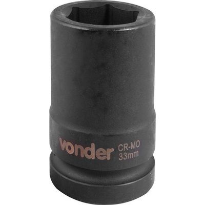 Soquete Sextavado Impacto Longo 1" 33mm Aço Cromo Vonder