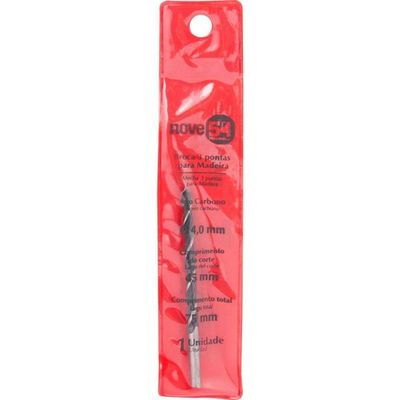 Broca Aço Carbono 3 Pontas 4mm - Nove54