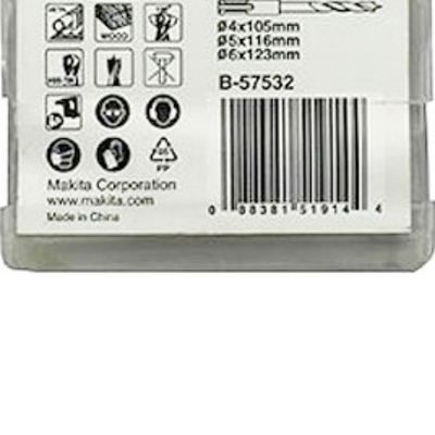 Conjunto De Brocas Sds-plus Para Metal Mad-5 Peças Makita