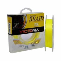 Linha Multifilamento Victoria 9 Fios 150m Amarela Medida 0.48mm 80lbs