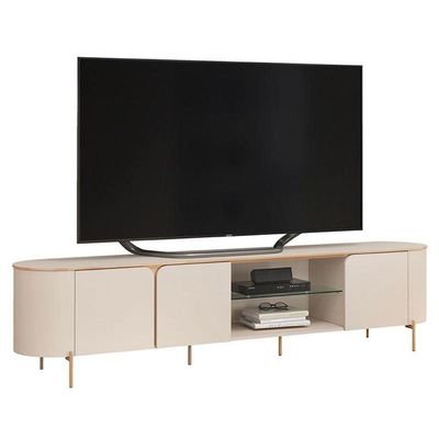 Rack Bancada Para Sala Ariana Off White – Dj Móveis