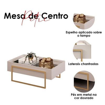 Rack Bancada Valle Com Mesa De Centro Petri Cedro Bali – Dj Móveis