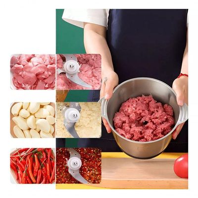Processador Moedor Alimentos Elétrico Inox Com 4 Lâminas 2L 110V