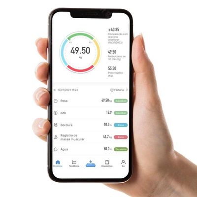 Balança Digital Para Banheiro De Bioimpedância Bluetooth