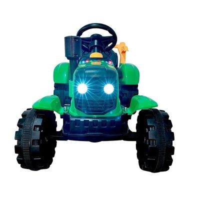 Trator Com Caçamba Carro Elétrico 12V Bang Toys Truck Verde