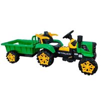 Trator Com Caçamba Carro Elétrico 12V Bang Toys Truck Verde