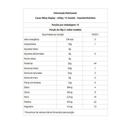 Cacao Whey Sachê (28g) - Sabor: Cacau