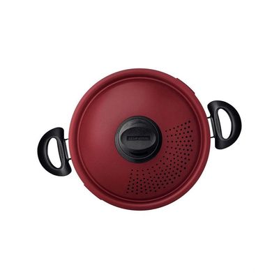 Espagueteira Paris Antiaderente Starflon Max Com Tampa De Alumínio Vermelho 24 Cm 7,3 L
