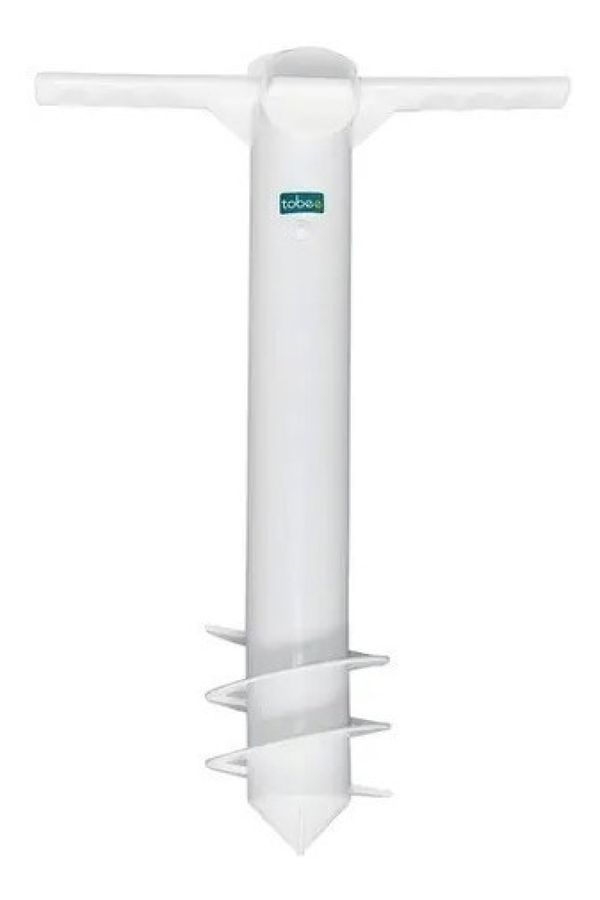 Âncora De Fixação P/ Guarda-sol 38mm Tobee Com Haste Branca Branco