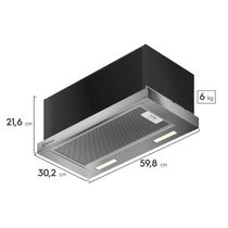 Depurador De Ar Electrolux 60cm Retrátil Inox Efficient Com Luz De Led DE6RS 110V