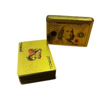Cartas Baralho Dourado Impermeável 54 Cartas Jogo Poker Truco