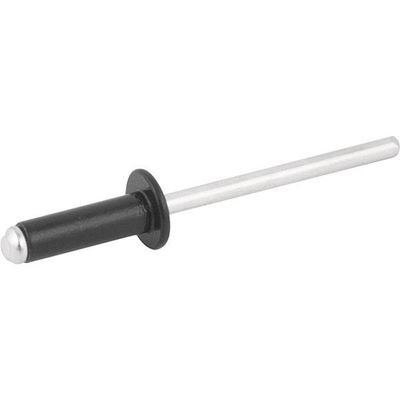Rebite Alumínio Preto 3,2x12,0 Com 100 Peças - Nove54