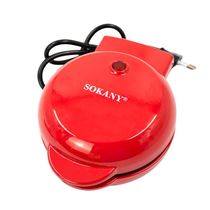 Mini Maquina Forma Elétrica Retro De Fazer Waffles Donuts Rosquinhas Vermelho