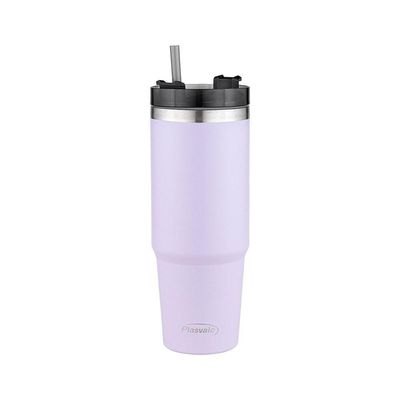 Copo Térmico Com Canudo 900ml Lilás