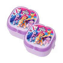 Kit 2 Marmitas 2 Compartimentos Com Alça My Little Pony Decorado Pony
