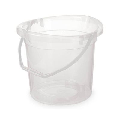 Balde Plástico Graduado Com Alças 11 Litros - Plasvale Transparente