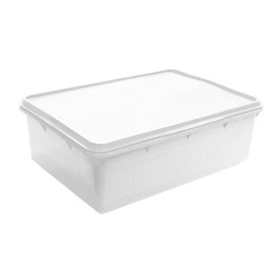 Kit 3 Caixas Herméticas Plásticas Empilháveis 11l Branco