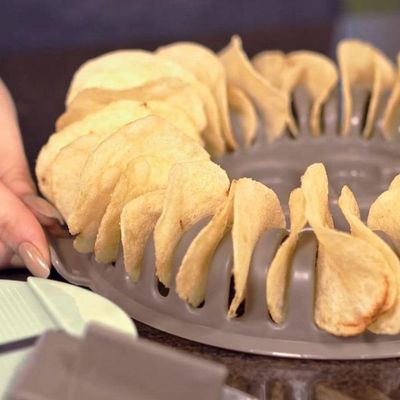 Forma Batata Chips De Micro-ondas Marrom