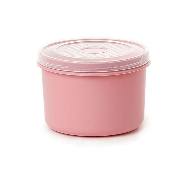 Pote Com Tampa Rosca Redondo 600 Ml Plasvale Rosa