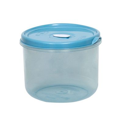 Pote Redondo 11cm De Altura Para Microo-ndas E Freezer Com Válvula 1,75l - Linha Wave Plasvale Azul