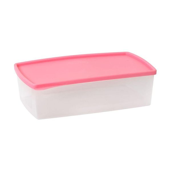 Pote Hermético Retangular 1,4l Plasvale Rosa