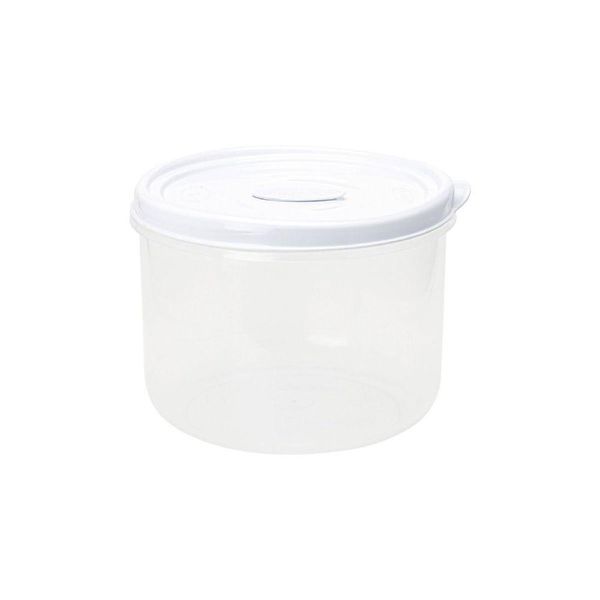 Pote Redondo Para Micro-ondas E Freezer Com Válvula 1l - Linha Wave Plasvale Branco